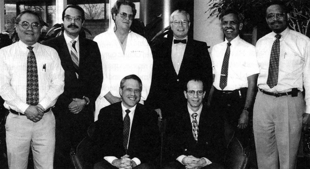 Orthopedic Chief Dr. Robert Cohen (first row, right) is pictured with fellow members of the Guthrie Clinic board of directors, 1999.