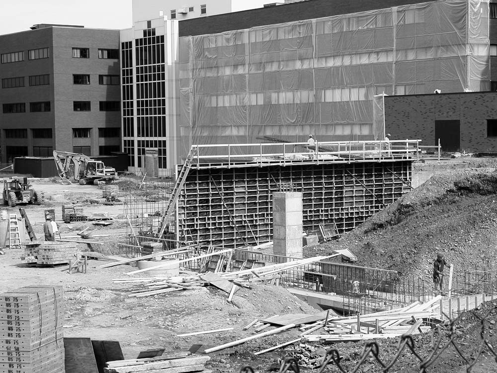 Construction of a new surgery building, 2004.