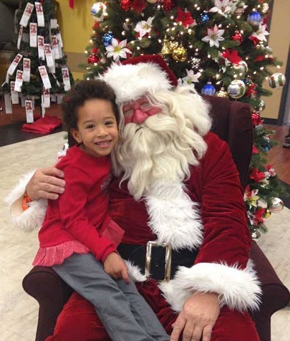 Santa and child 