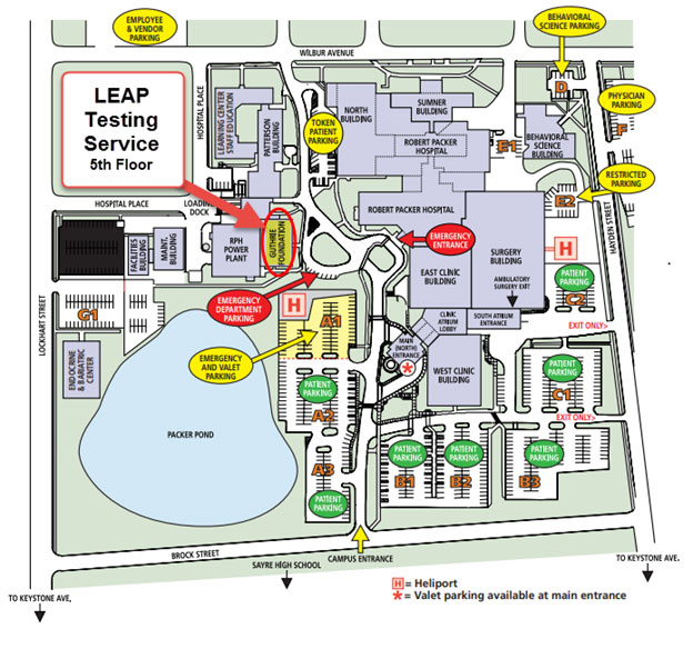 map of Guthrie campus 