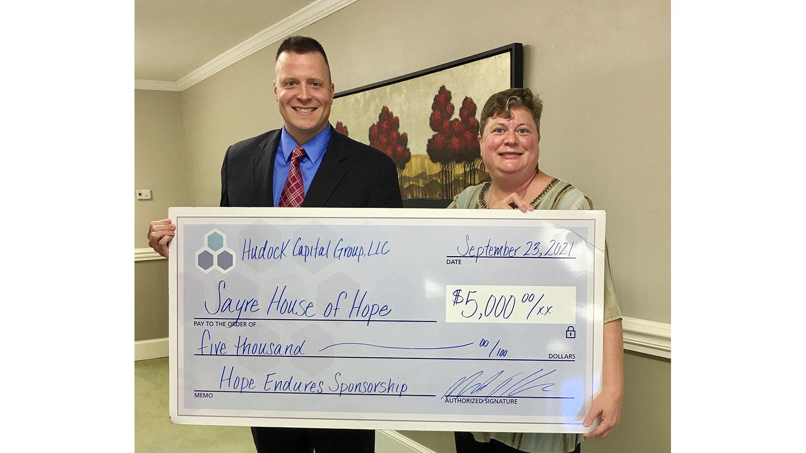 $5,000 Donation to Hope Endures Campaign 