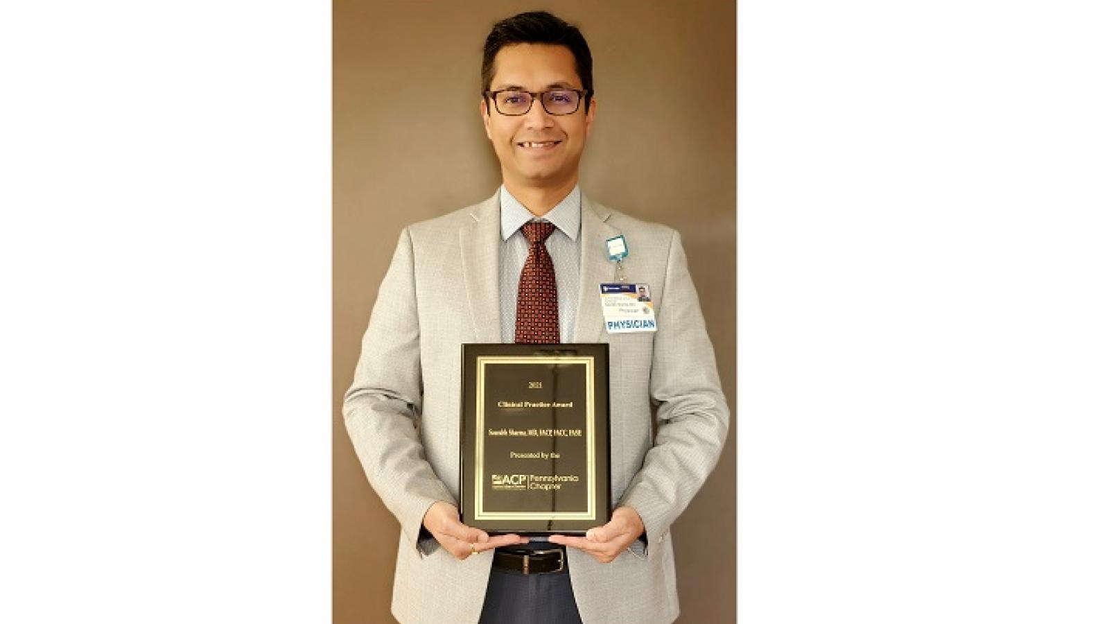 Dr. Sharma Named Recipient of 2021 ACP Clinical Practice Award 
