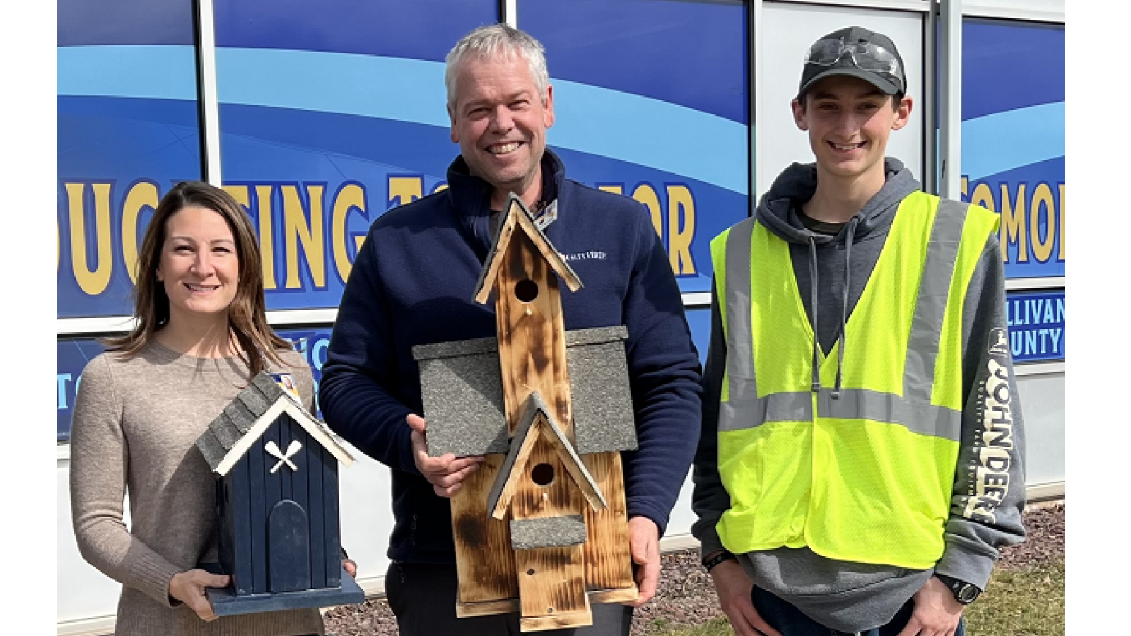 Jerikah Gilliland, Sr. Director, Operations, Guthrie, Kyle McDuffee, Director, Support Services, Guthrie, and Brayden McLinko, NTCC Student