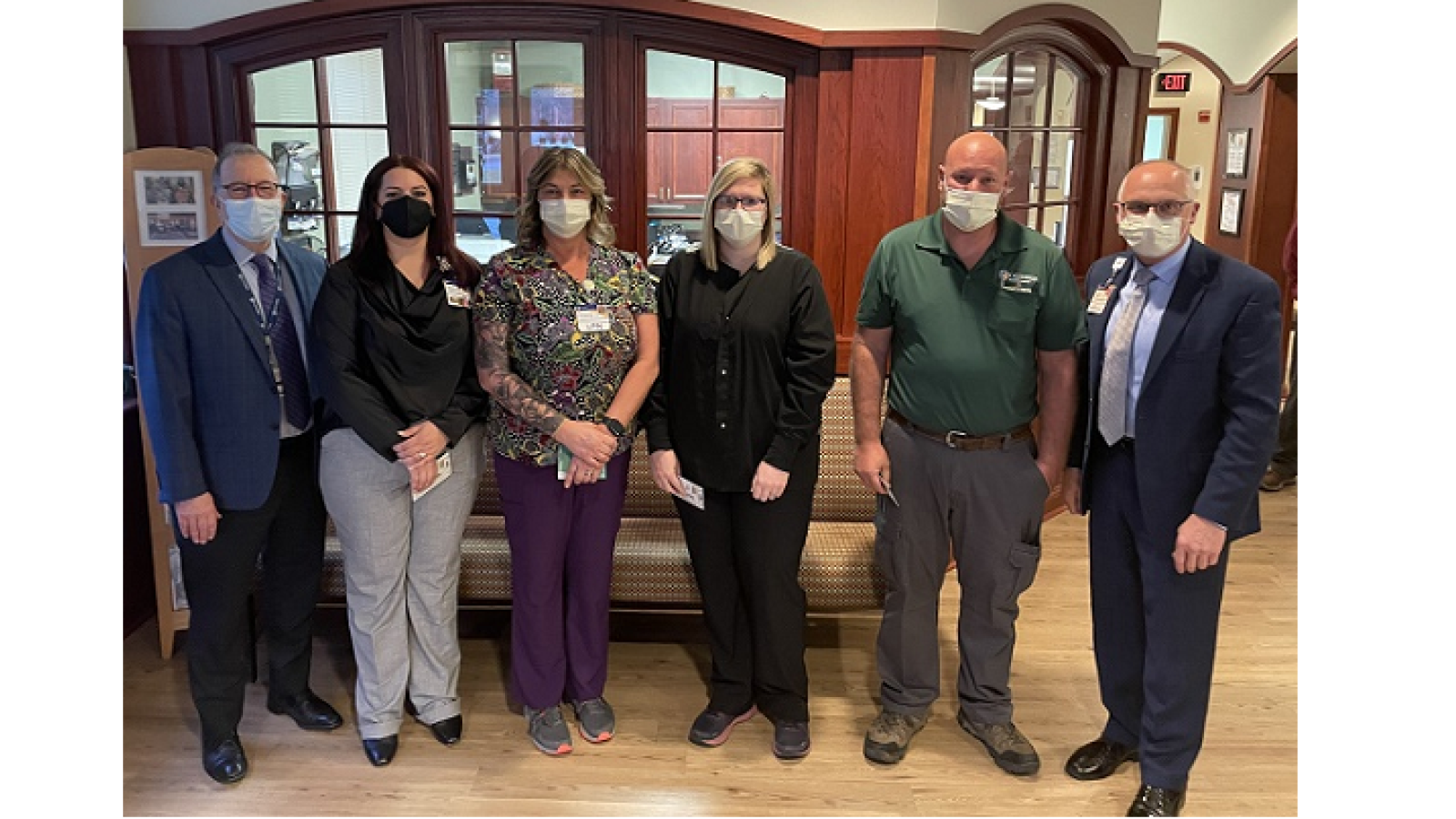Pictured left to right: Dr. Ed Sabanegh, President and CEO, Guthrie, Jaimie Helmbright, Lisa Griffith, Kristin Brown, Brian Ackley, and Paul VerValin, Executive Vice President for Hospital and Ambulatory Services
