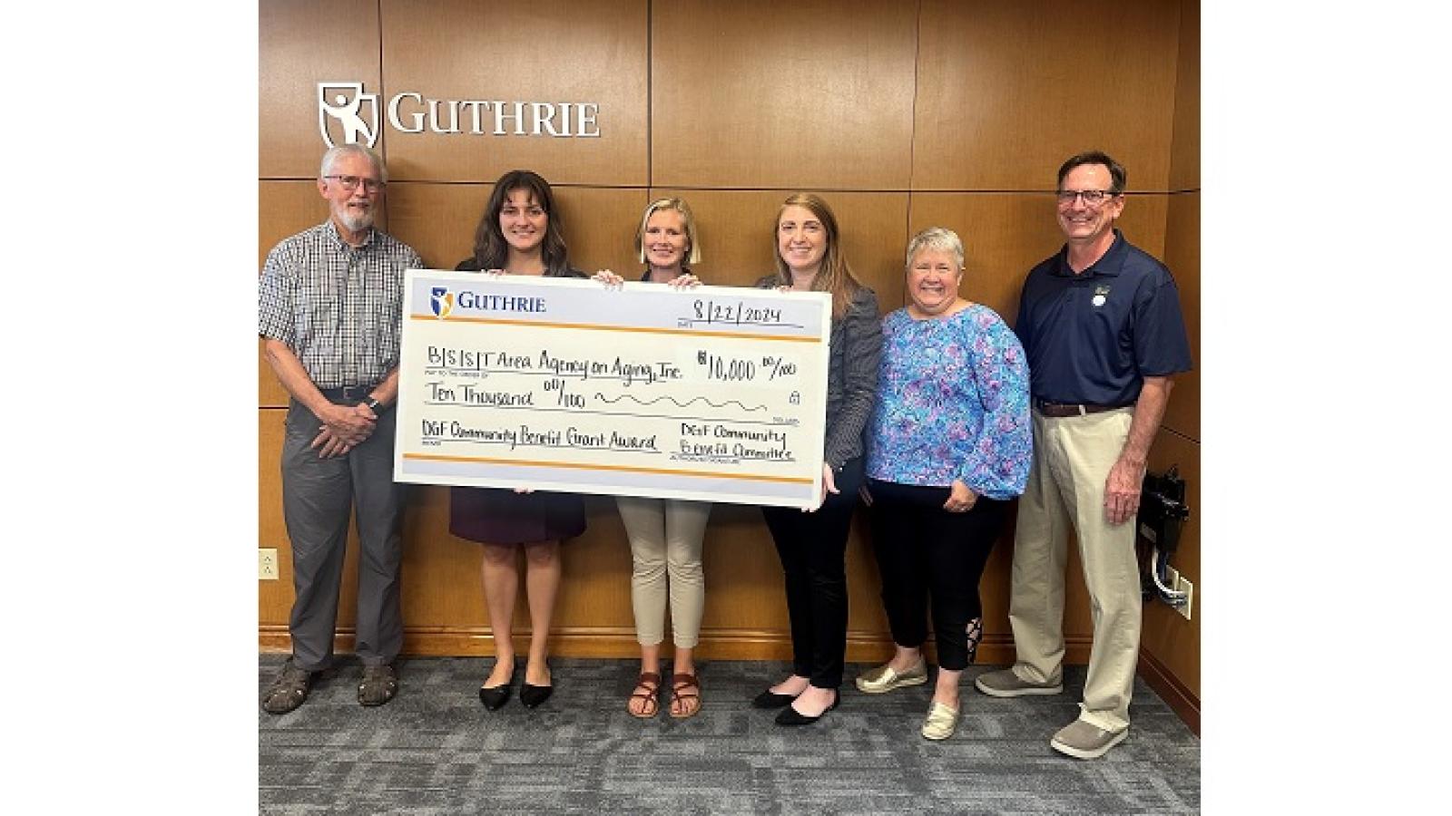 GUTHRIE AWARDS $10,000 GRANT TO B/S/S/T AREA AGENCY ON AGING, INC.