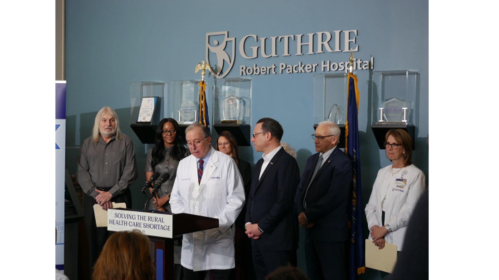Guthrie took center stage as a model for strengthening rural health care, as Robert Packer Hospital hosted Pennsylvania Governor Josh Shapiro at a news conference Thursday. The Governor highlighted key budget proposals aimed at tackling workforce shortages impacting hospitals and health systems across the Commonwealth.