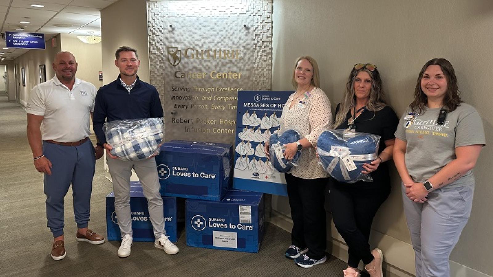 Williams Subaru of Sayre Donates Blankets to Guthrie Cancer Center