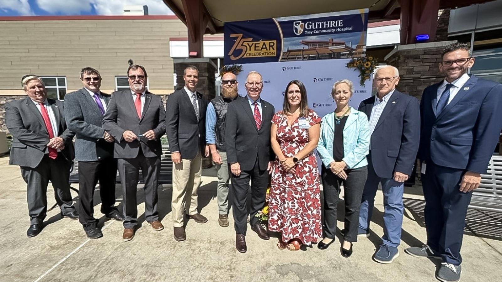Guthrie Troy Community Hospital celebrated its 75th anniversary today, a historic milestone honoring the hospital's deep roots in the community and its enduring commitment to high-quality rural health care. 