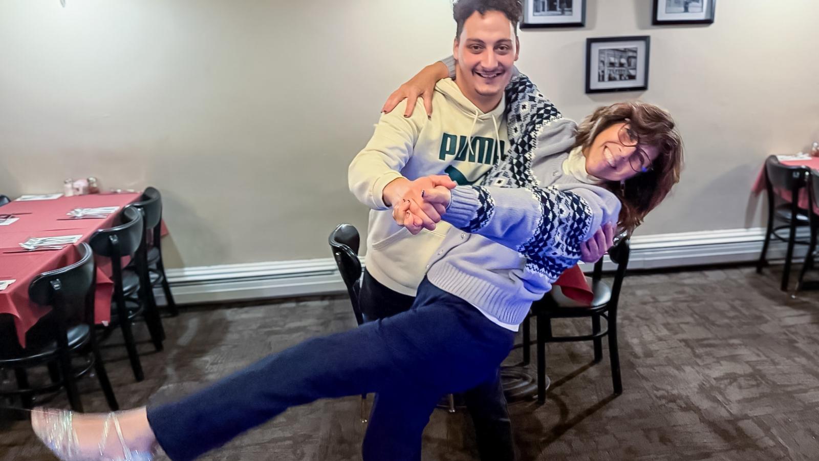  Lucia Saggiomo, Guthrie VP of Corporate Revenue Cycle, and her dance partner Steve Yanuzzi are part of "Team Meatballs and Martinis" at the fourth annual Dancing with the Stars Gala on Saturday, Jan. 31, at the Keystone Theatre in Towanda, Pa.