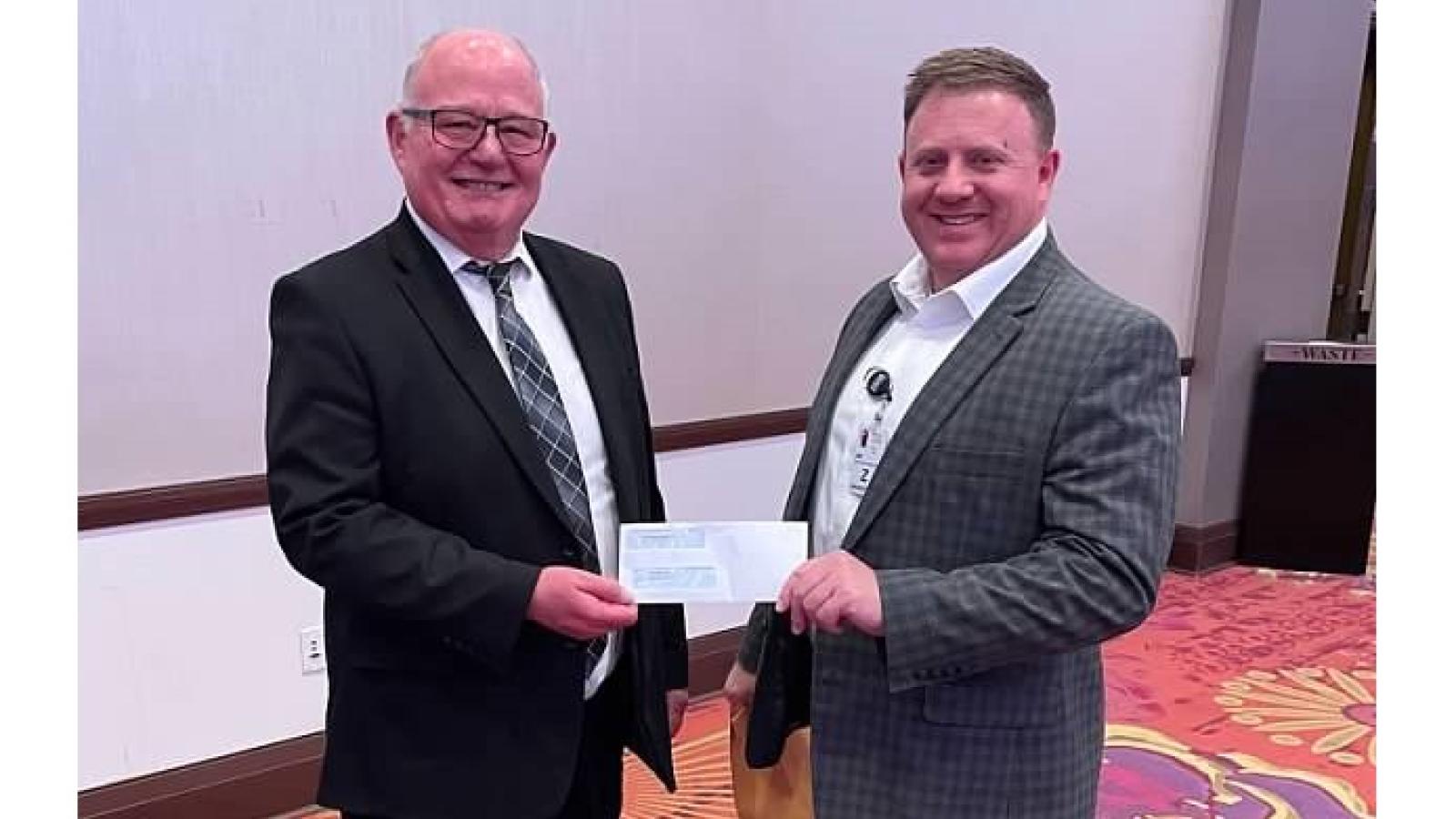 Michael Carroll, AVP, Operations, Guthrie, with Jim Weed, Tioga Downs representative