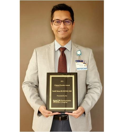 Dr. Sharma Named Recipient of 2021 ACP Clinical Practice Award 