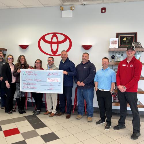 Pictured are members of the Golf for Hospice Planning Committee and team members of Williams Toyota of Sayre.