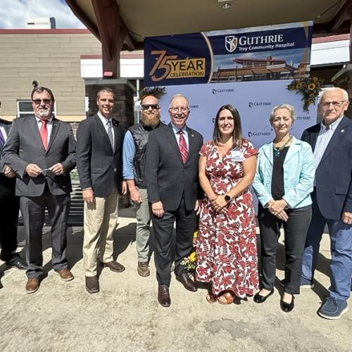Guthrie Troy Community Hospital celebrated its 75th anniversary today, a historic milestone honoring the hospital's deep roots in the community and its enduring commitment to high-quality rural health care. 