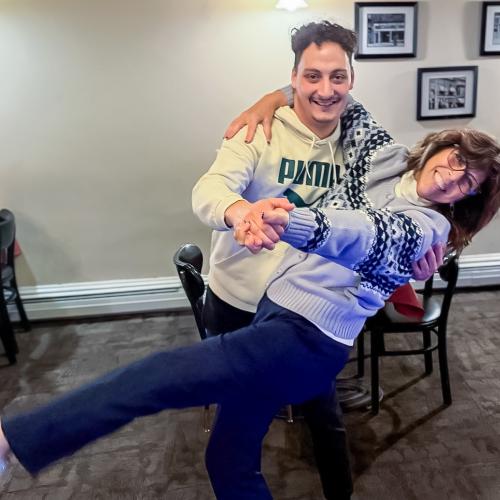  Lucia Saggiomo, Guthrie VP of Corporate Revenue Cycle, and her dance partner Steve Yanuzzi are part of "Team Meatballs and Martinis" at the fourth annual Dancing with the Stars Gala on Saturday, Jan. 31, at the Keystone Theatre in Towanda, Pa.