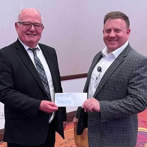 Michael Carroll, AVP, Operations, Guthrie, with Jim Weed, Tioga Downs representative