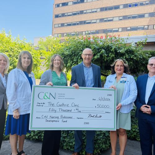 Guthrie establishes nursing professional development fund with $50,000 gift from C&N Bank.