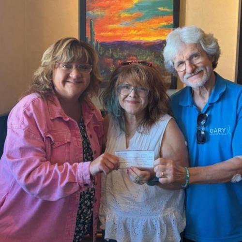 From left to right: Sheila Ossit, Director of the Cortland Memorial Foundation, with Frieda and Gary Weeks of Hope for Heather.
